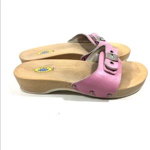 wooden dr scholls sandals